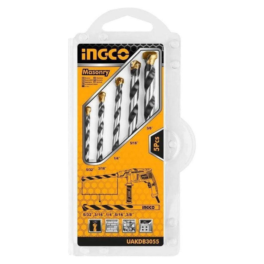 Ingco Ingco AKDB3055 5pcs Masonry Drill Bit Set, Power Tools Drills & Drivers — Southend Philippines