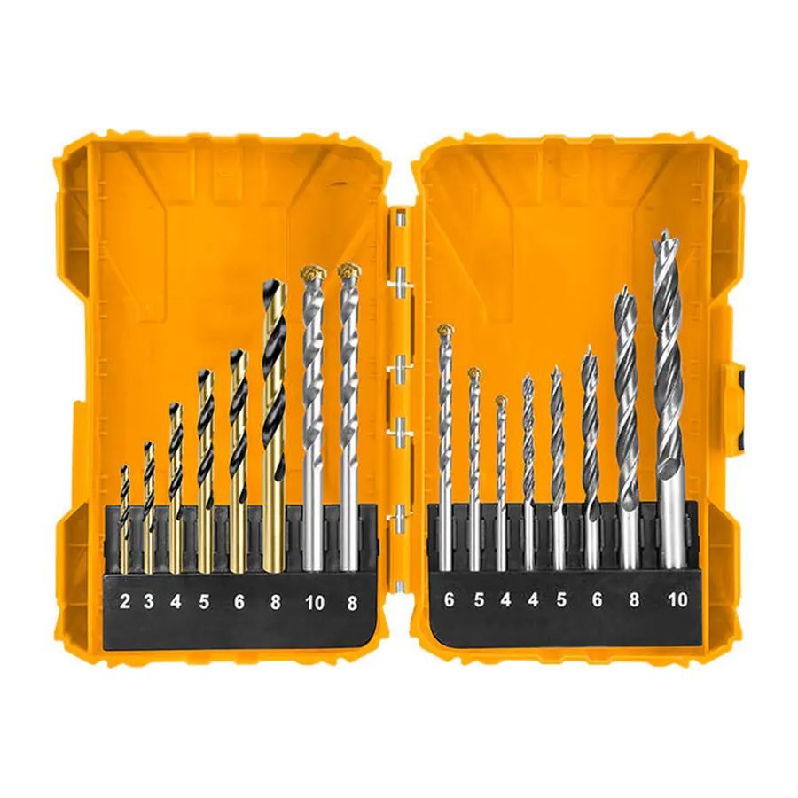 Ingco Ingco AKDL11601 16pcs Metal Concrete And Wood Drill Bit Set, Power Tools Drills & Drivers — Southend Philippines