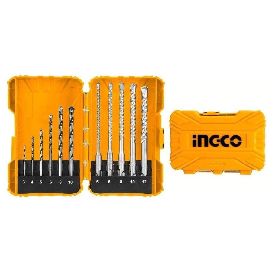 Ingco AKDL31101 11pcs Concrete And SDS-Plus Drill Bits Set