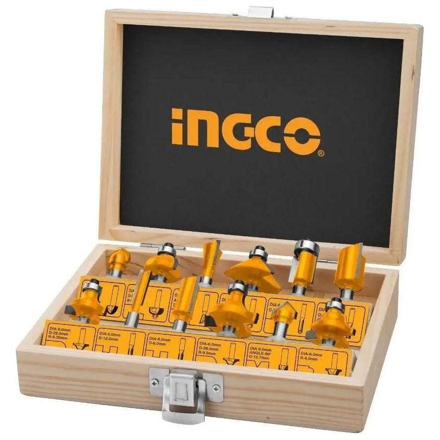 Ingco Ingco AKRT12121 12pcs Router Bit Set 1/2", Power Tools Routers & Planers — Southend Philippines