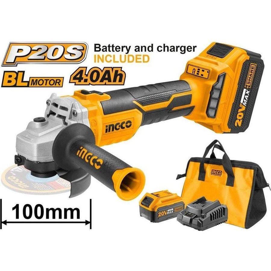 Ingco Ingco CAGLI10022 20V Cordless Li-Ion Grinder 20V BL, Power Tools Grinders & Polishers — Southend Philippines