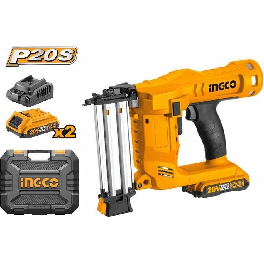 Ingco Ingco CBNLI2002 20V Cordless Li-Ion Brad Nailer Kit, Power Tools Nailers & Staplers — Southend Philippines