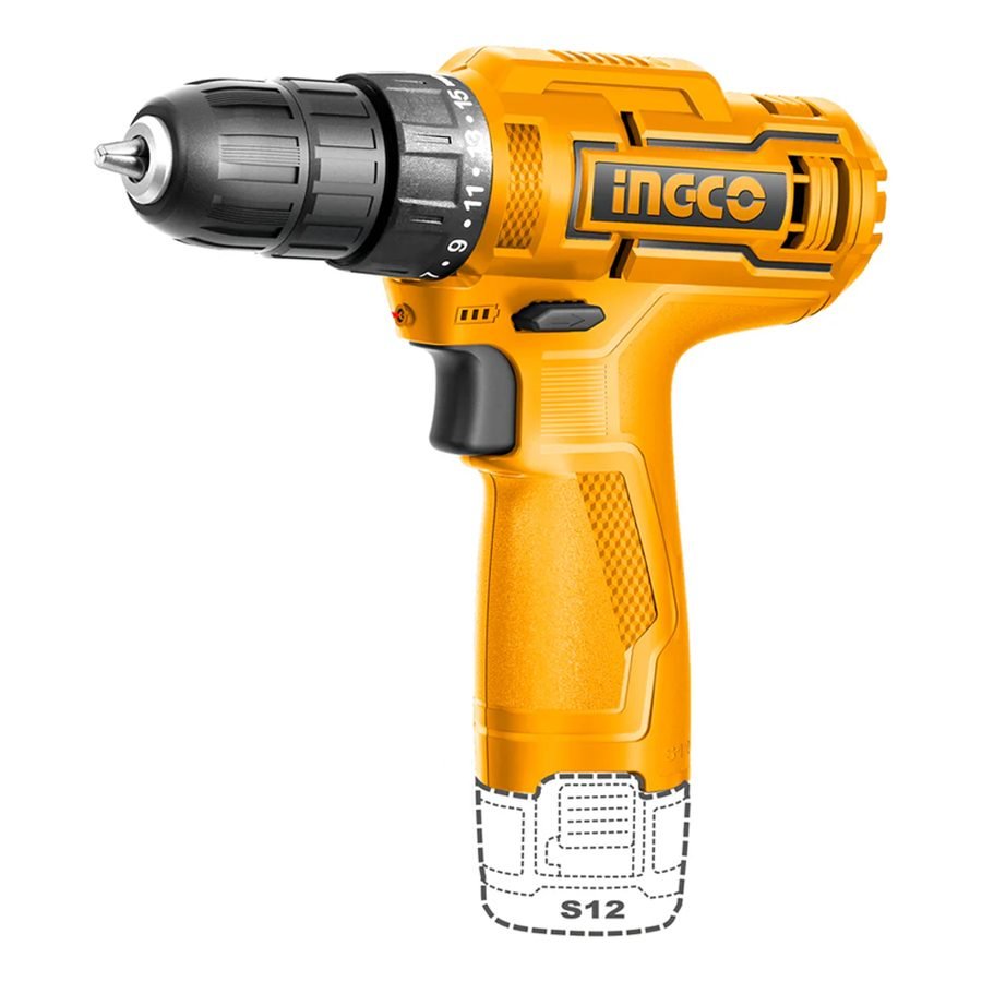 Ingco Ingco CDLI12422 Cordless Li-Ion Drill 12V 1.5AH, Power Tools Drills & Drivers — Southend Philippines