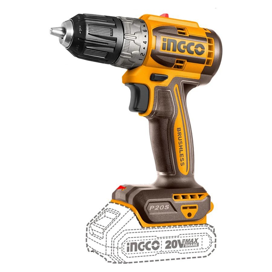 Ingco Ingco CDLI20453 Brushless Cordless Li-Ion Drill 20V 2.0AH, Power Tools Drills & Drivers — Southend Philippines