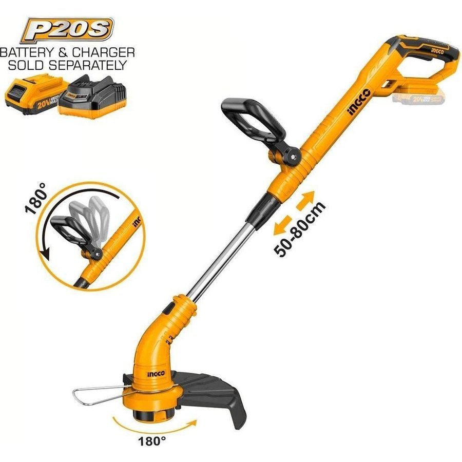 Ingco Ingco CGTLI20018 20V Cordless Li-Ion Grass Trimmer 20V, Power Tools Routers & Planers — Southend Philippines