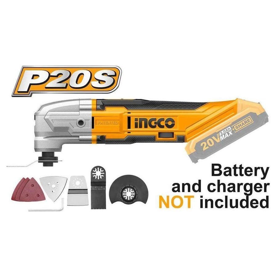 Ingco Ingco CMLI2001 20V Cordless Li-Ion Multi-Tool, Power Tools Batteries & Chargers — Southend Philippines