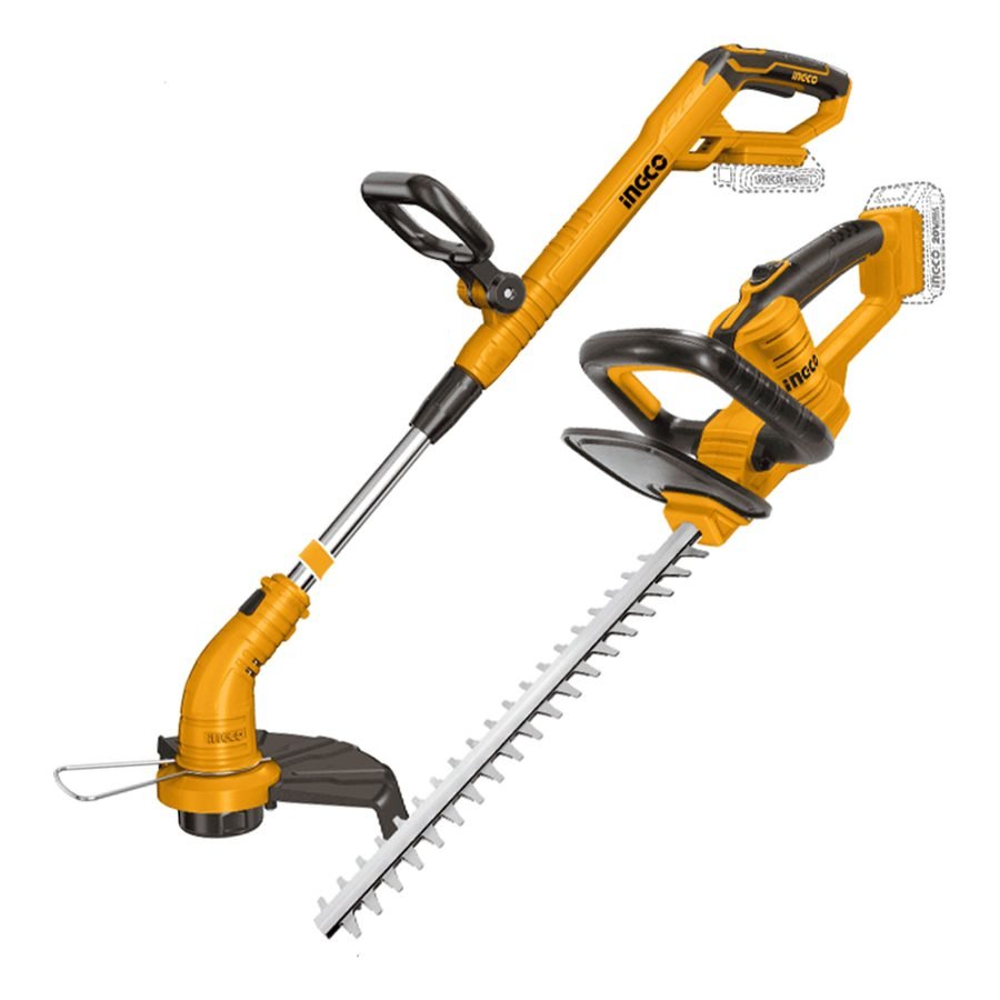 Ingco Ingco COSLI240585 Cordless Grass & Hedge Trimmer Combo Kit 20V 2.0AH, Power Tools Outdoor & Garden Power — Southend Phi
