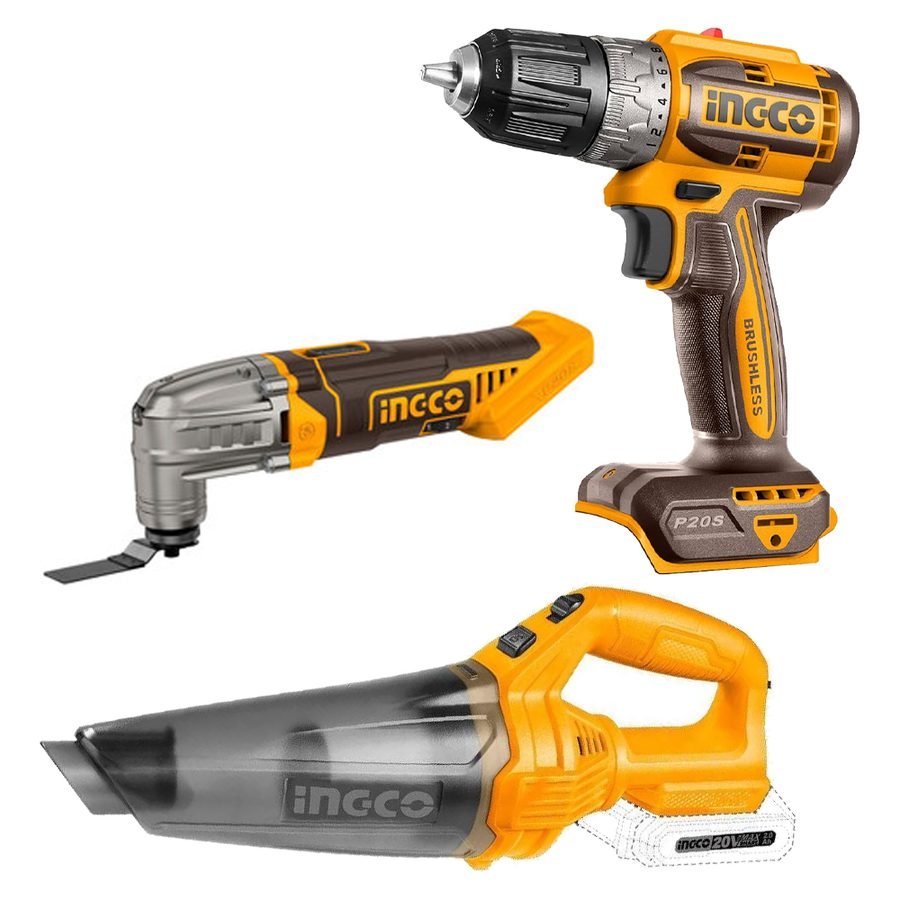 Ingco Ingco COSLI240685 Cordless Power Tools Combo Kit 3PCS 20V 2.0AH, Power Tools Blowers & Vacuums — Southend Philippines