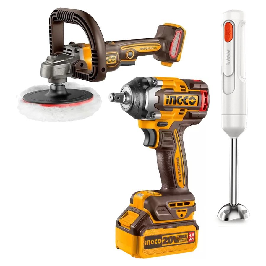 Ingco Ingco COSLI240686 Cordless Power Tools Combo Kit 3PCS 20V 4.0AH, Power Tools Drills & Drivers — Southend Philippines