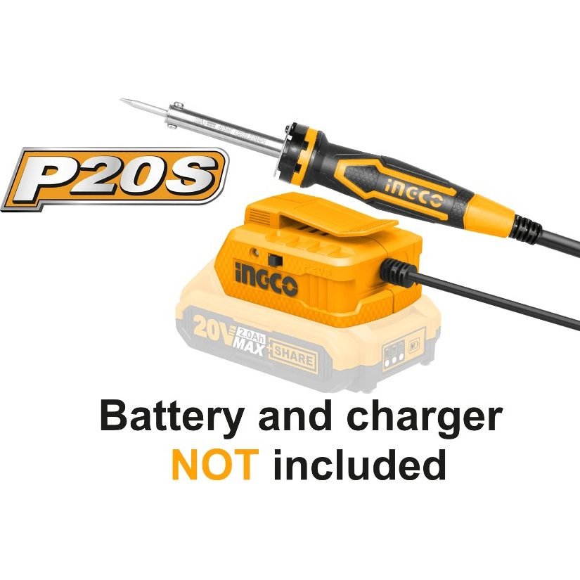 Ingco Ingco CSILI2001 20V Cordless Soldering Iron, Power Tools — Southend Philippines