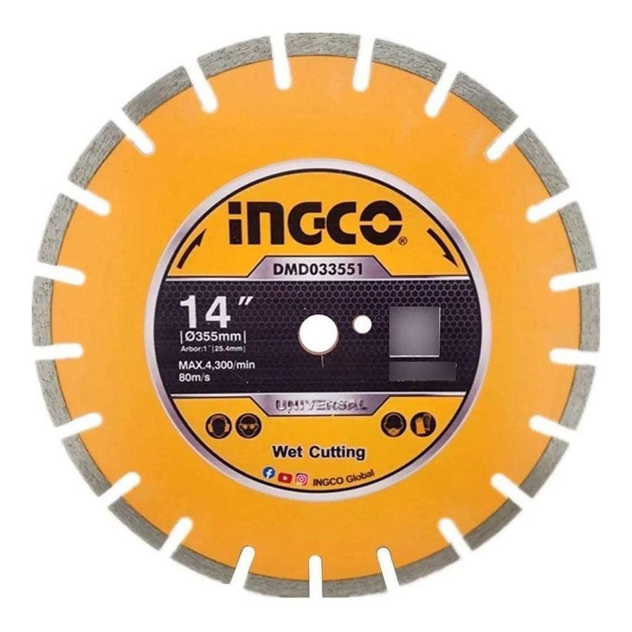 Ingco Ingco DMD033551 Diamond Disc For Asphalt And Concrete Cutting, Power Tools Bits, Blades & Discs — Southend Philippines