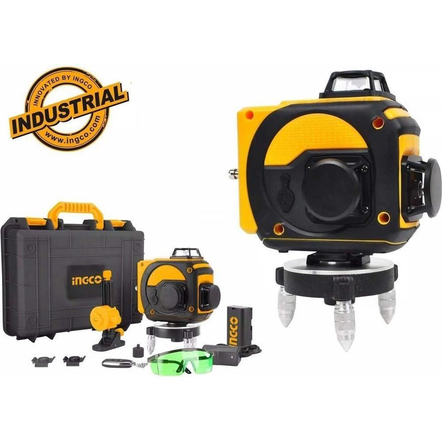 Ingco Ingco HLL255267 3D X 360° Line Laser Level (Green) [5000 MAh], Power Tools Laser Levels & Measuring — Southend Philippi