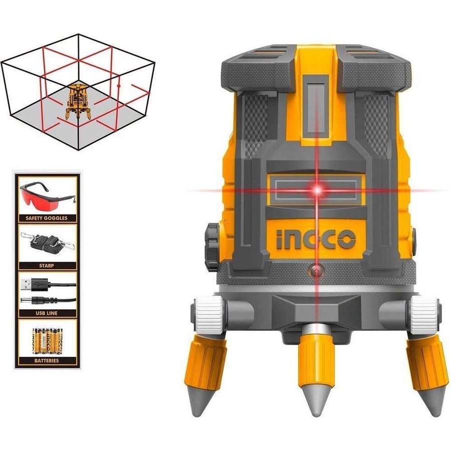 Ingco Ingco HLL306505 Line Laser Level [Red] (20 Meters), Power Tools Laser Levels & Measuring — Southend Philippines
