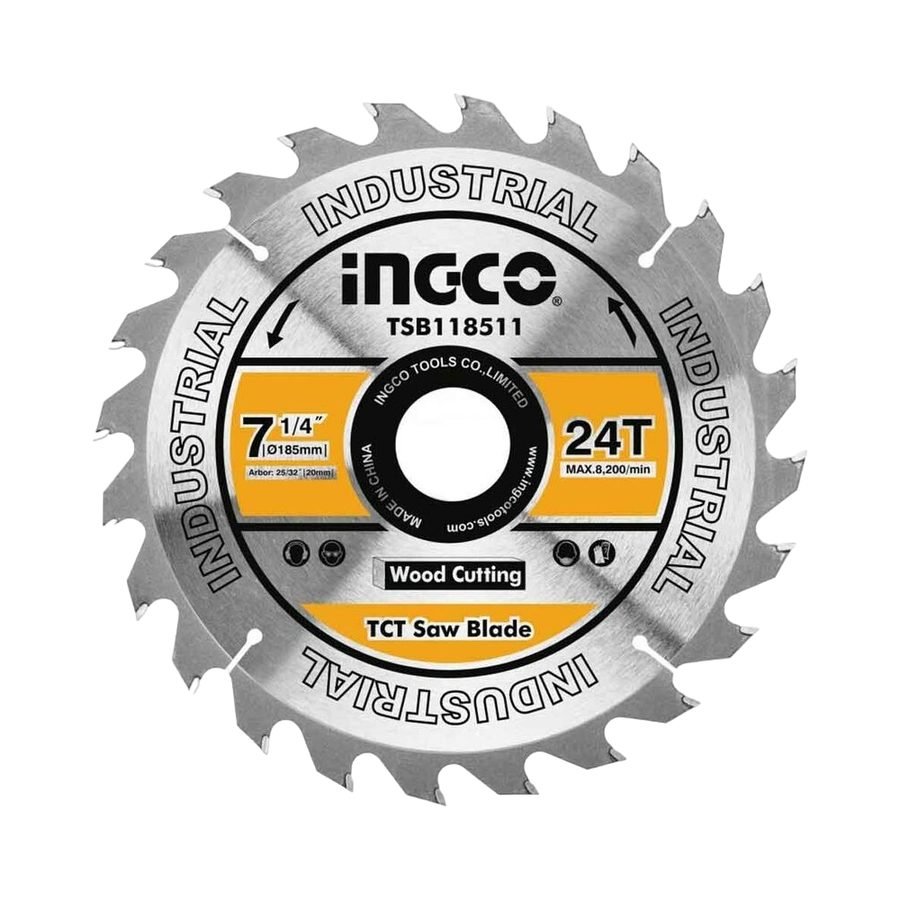 Ingco Ingco TSB118511 TCT Circular Saw Blade 7-1/4" 24T, Power Tools Saws — Southend Philippines