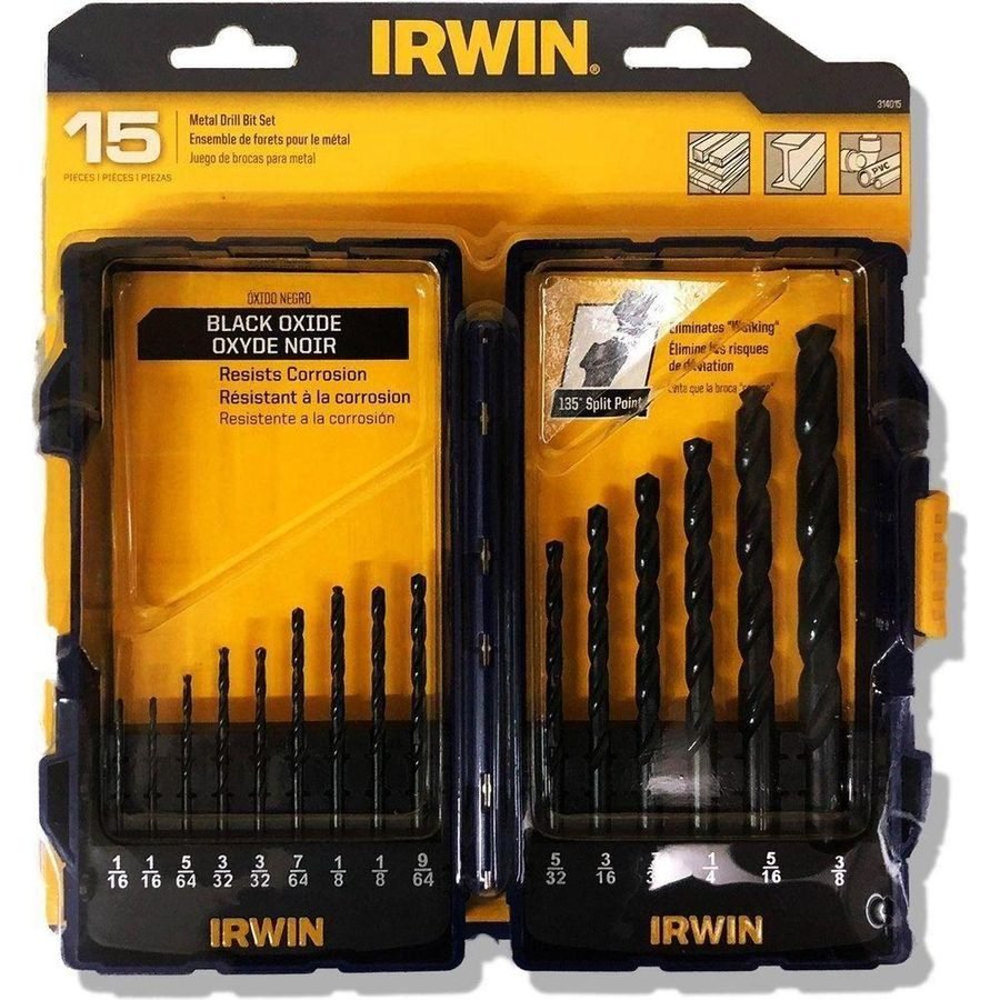 Irwin Irwin Black Oxide Metal Drill Bit Set, Power Tools Bits, Blades & Discs — Southend Philippines