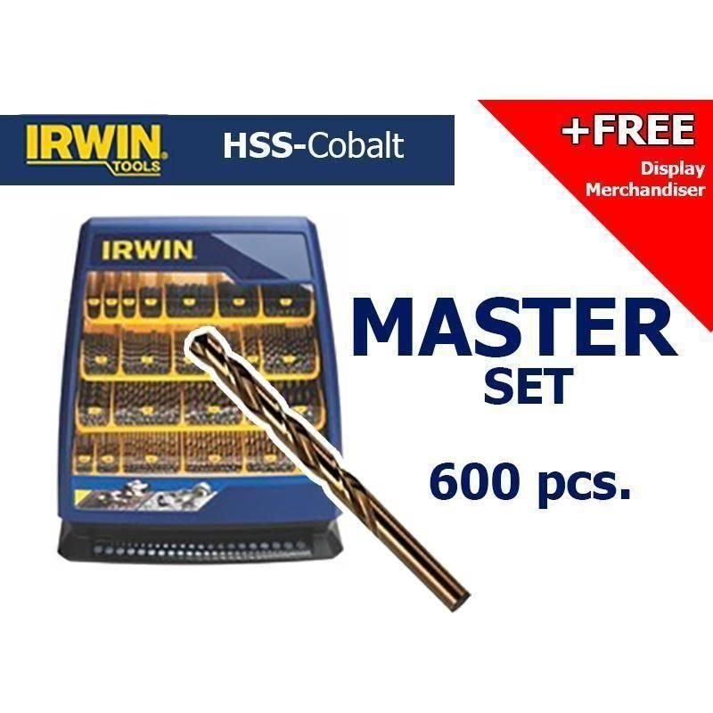 Irwin Irwin T6000053 Master Set 600 Pcs HSS Cobalt Drill Bit, Power Tools Drills & Drivers — Southend Philippines
