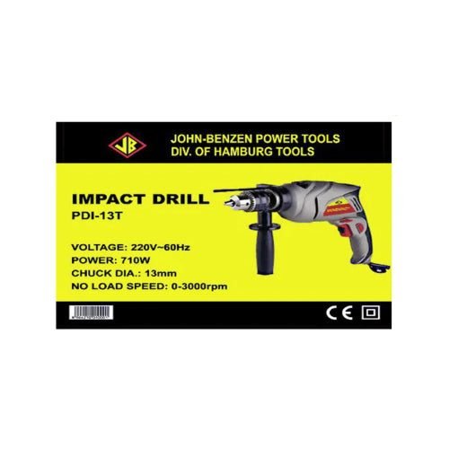 John Benzen PDI-13T Impact Drill/Hammer Drill 10mm (1/2") 710W, Power Tools Drills & Drivers — Southend Philippines