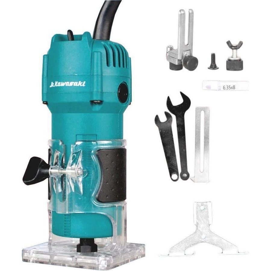 Kawasaki JR Kawasaki JR3709 Palm Router / Trimmer 1/4" 650W, Power Tools Routers & Planers — Southend Philippines