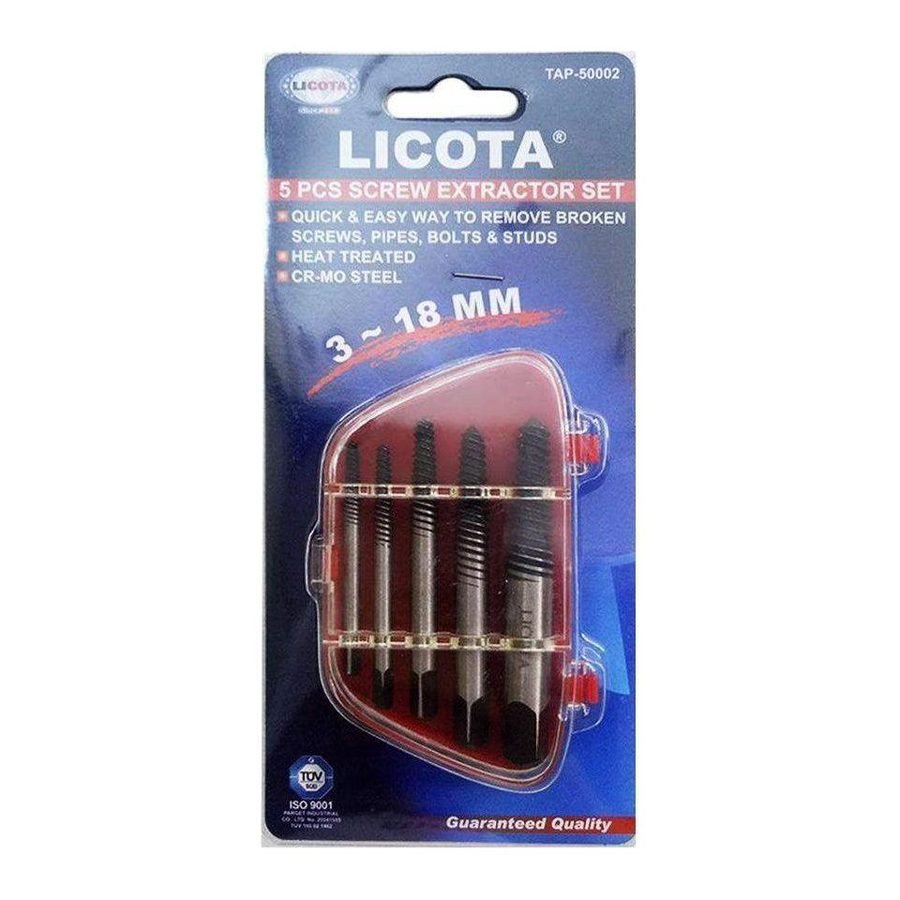 Licota Licota TAP-50002 5pcs Screw Extractor Set, Power Tools Drills & Drivers — Southend Philippines