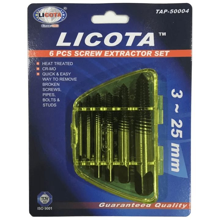 Licota Licota TAP-50004 6pcs Screw Extractor Set, Power Tools Drills & Drivers — Southend Philippines