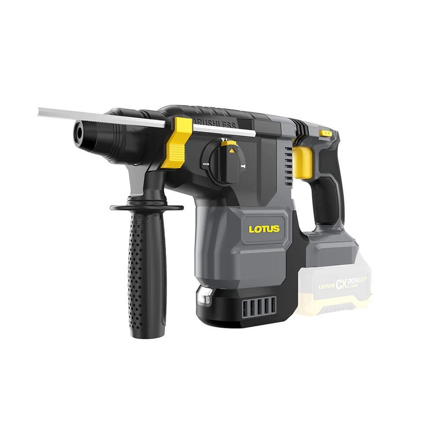 Lotus Lotus CXBH20VLI Max Cordless Brushless Rotary Hammer 2kg. 20V (Bare), Power Tools Rotary & Demolition Hammers — Southen