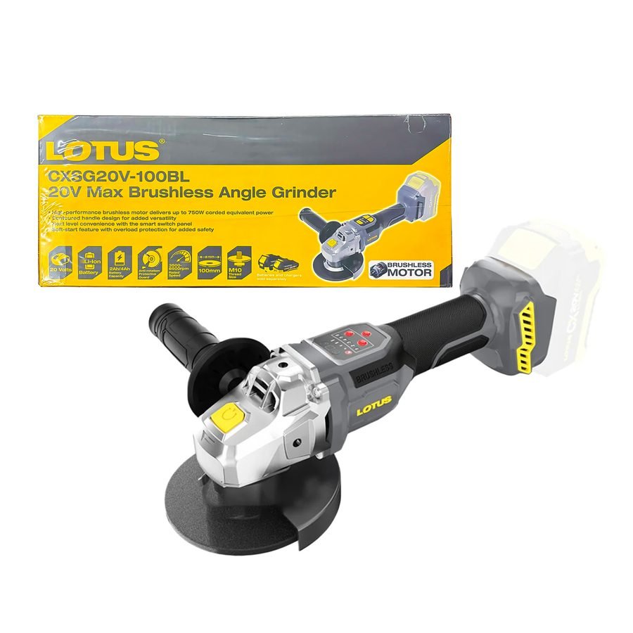 Lotus Lotus CXSG20V-100BL Max Cordless Brushless Angle Grinder 20V (Bare), Power Tools Grinders — Southend Philippines