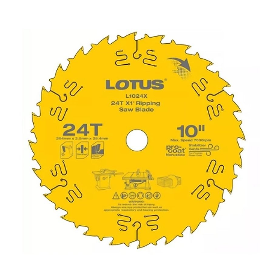 Lotus Lotus L1024X X1® Ripping Circular Saw Blade, Power Tools Bits, Blades & Discs — Southend Philippines