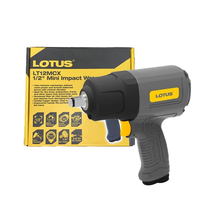 Lotus Lotus LT12MCX Pneumatic Air Impact Wrench Mini 1/2" Drive, Power Tools Drills & Drivers — Southend Philippines