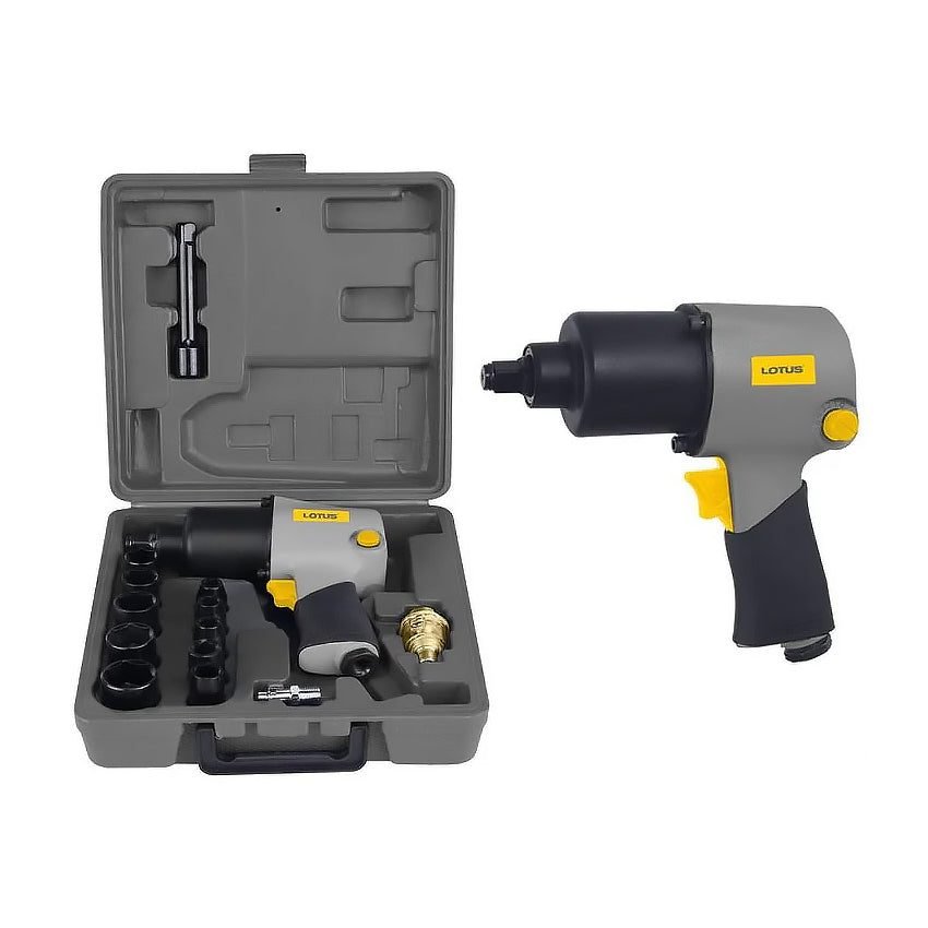 Lotus Lotus LT12RCX Pneumatic Air Impact Wrench W/ 17pcs Accessories 1/2" Driv, Power Tools Drills & Drivers — Southend Phili