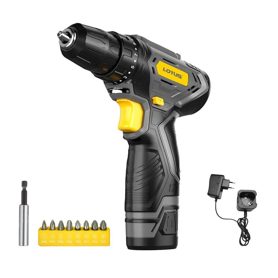 Lotus LTDD12-30VLI Cordless Drill Driver 12V Kit