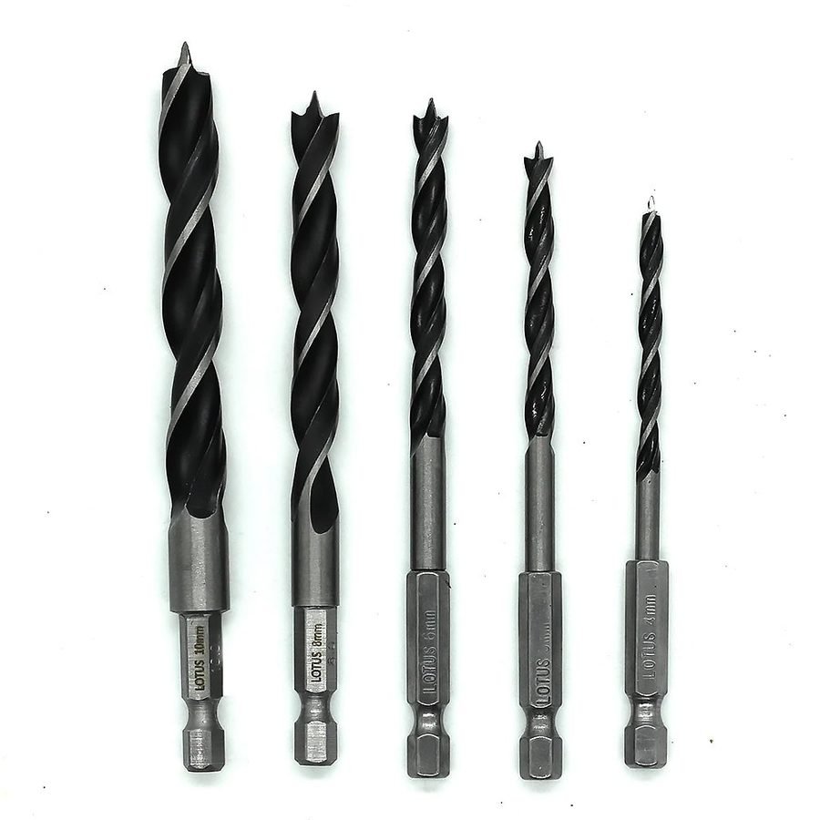 Lotus Lotus LTXT500BPX Brad Point Drill Bit 5pcs, Power Tools Drills & Drivers — Southend Philippines