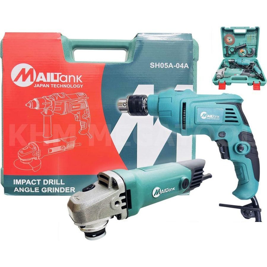 Mailtank SH05-04A Impact Drill + Angle Grinder (Combo Kit), Power Tools Grinders — Southend Philippines