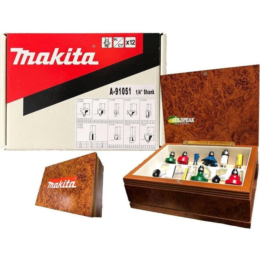 Makita Router Bit Set (A-91051) 12pcs