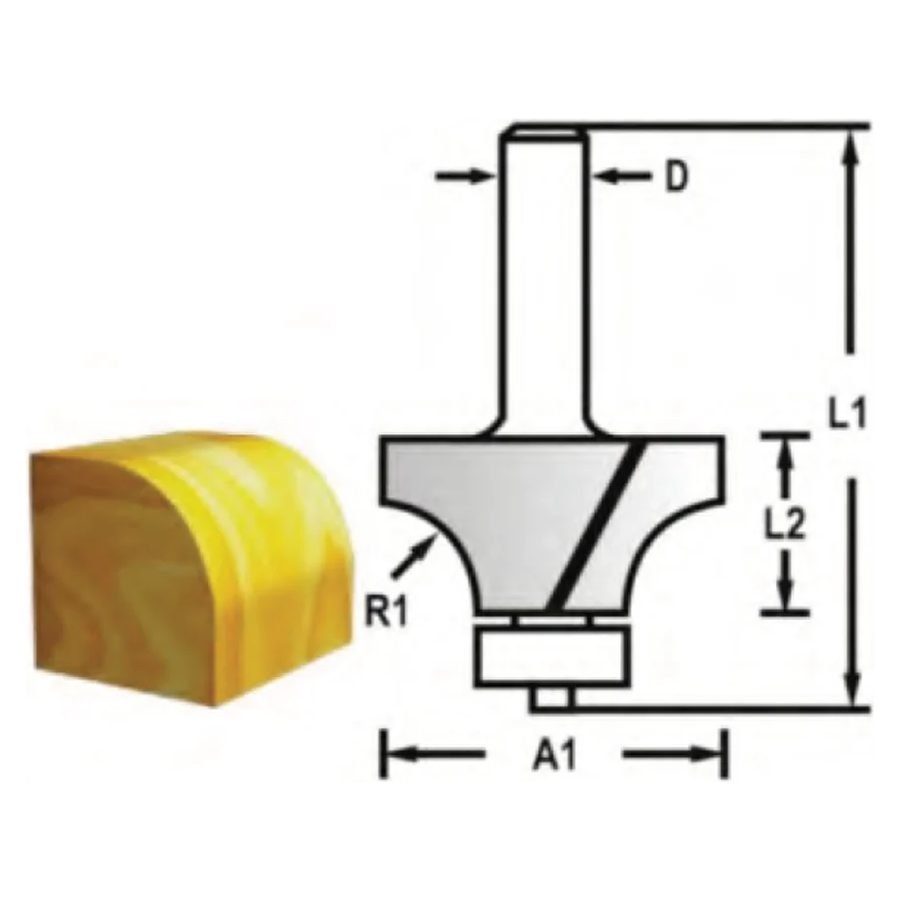 Makita Makita 733240-2A HSS Corner Rounding Router Bit, Power Tools Routers & Planers — Southend Philippines