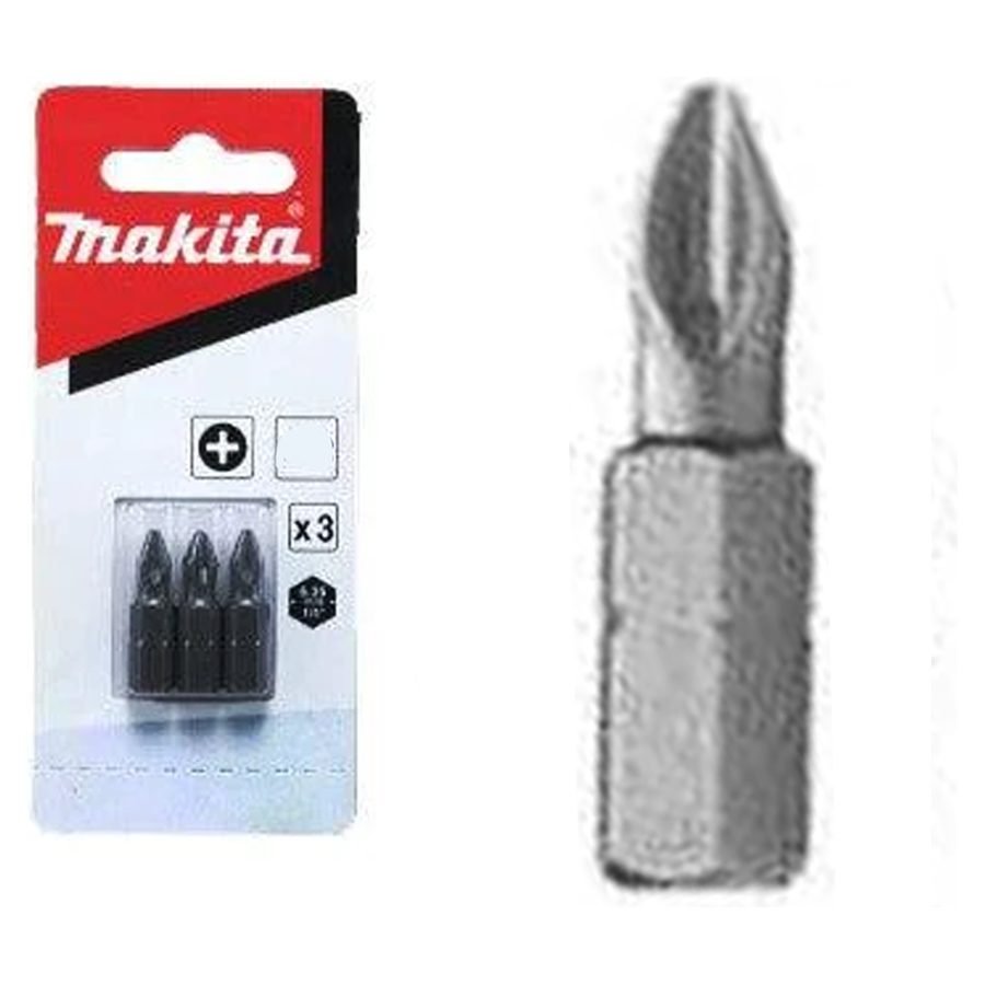 Makita 798313-8 Phillips Screw Bit Set 3pcs C-Type (PH1)