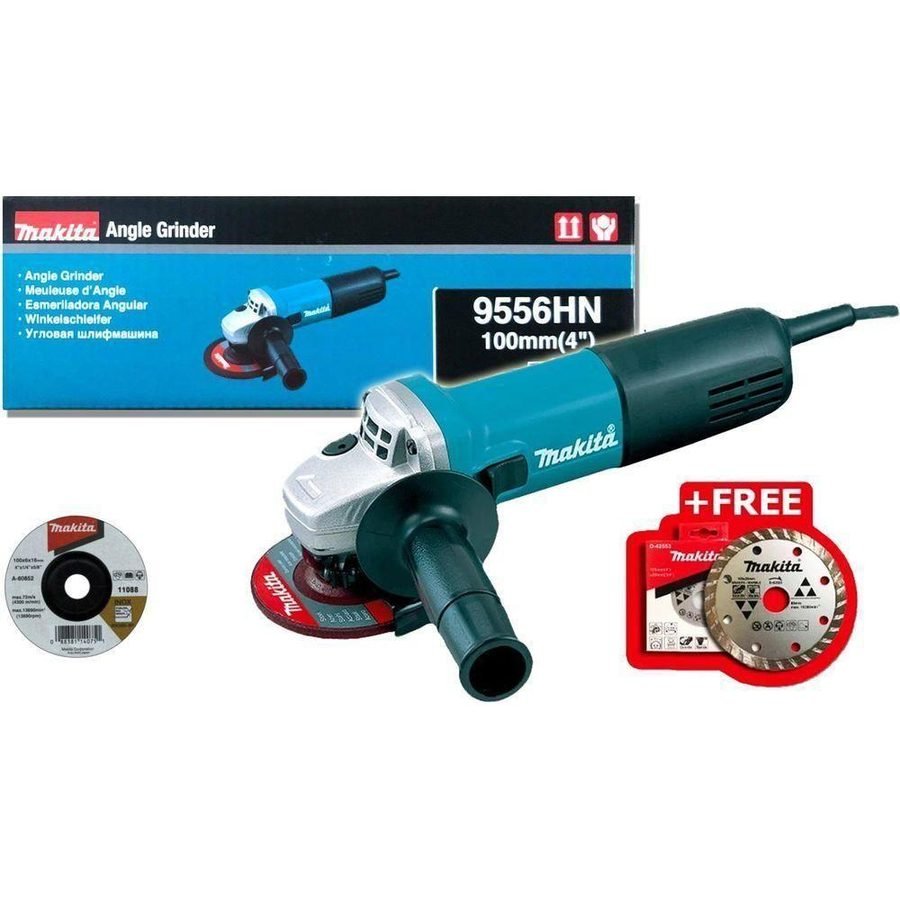 Makita Makita 9556HN Angle Grinder 4" (Slide Switch) 840W, Power Tools Grinders & Polishers — Southend Philippines