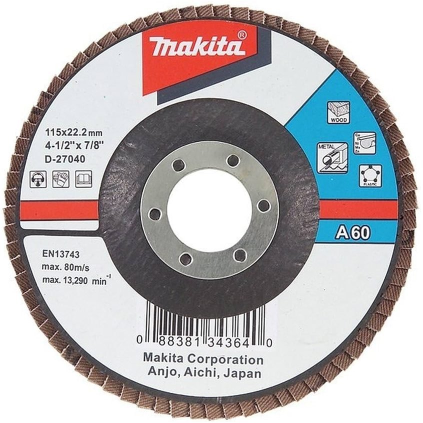 Makita Makita Aluminum Oxide Flap Disc (Economy) 4", Power Tools Bits & Blades — Southend Philippines