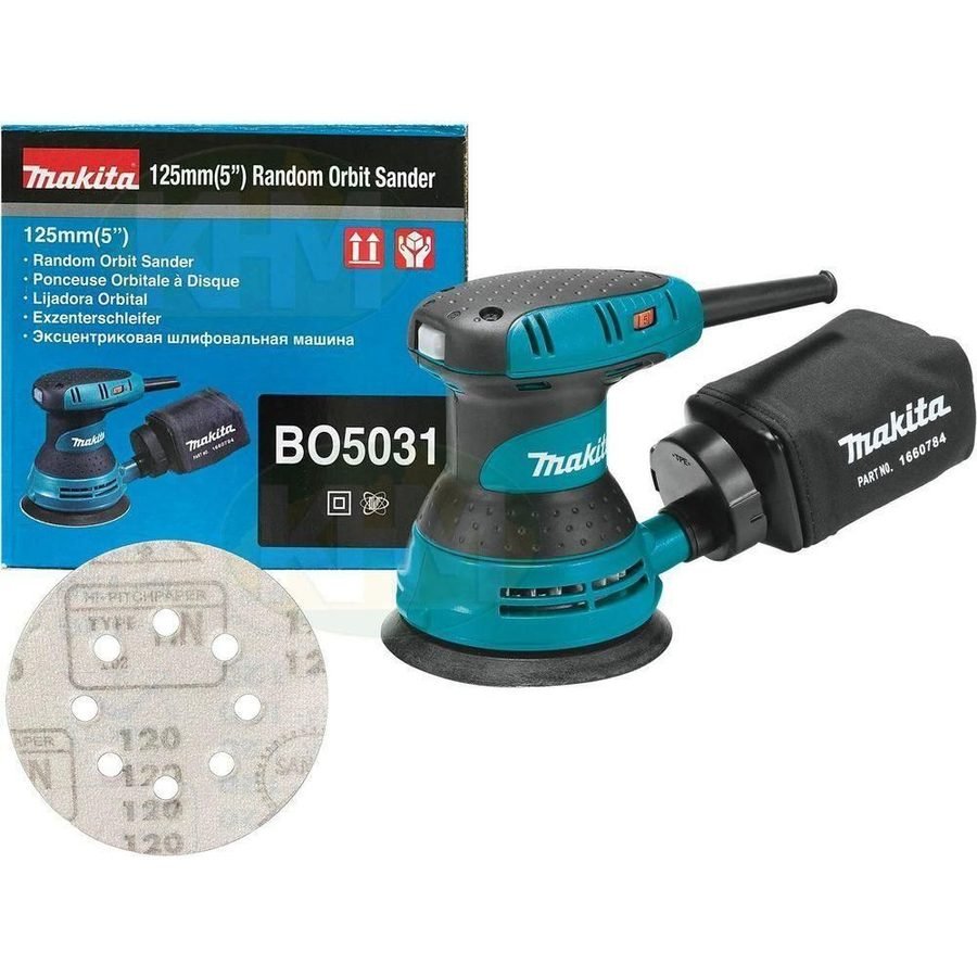 Makita BO5031 5" Variable Speed Random Orbit Sander With Built-In Dust E