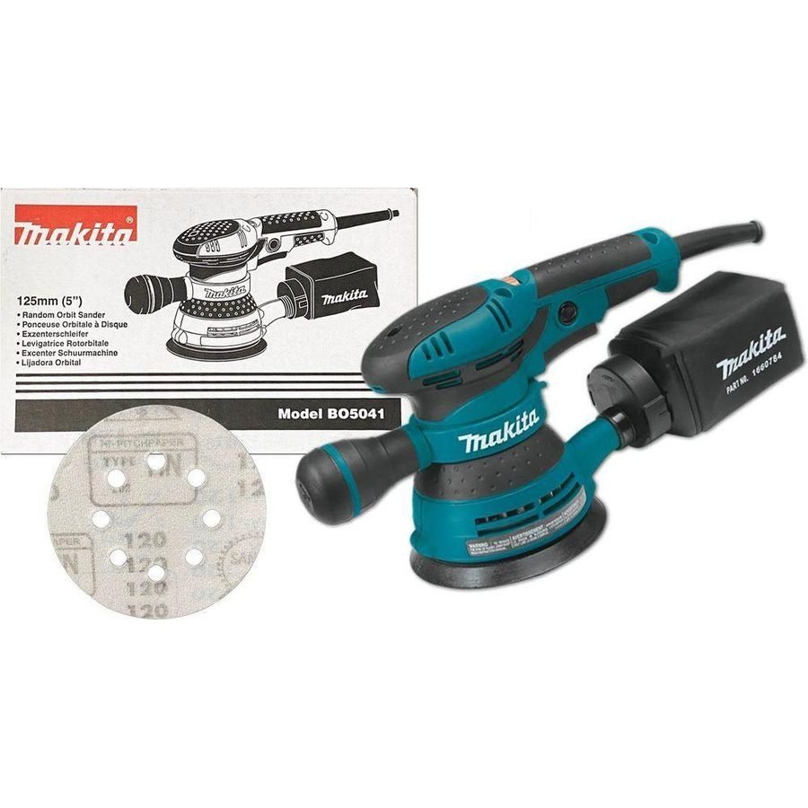 Makita Makita BO5041 Random Orbit Sander 5" With Built-In Dust Extraction Syste, Power Tools Sanders — Southend Philippines