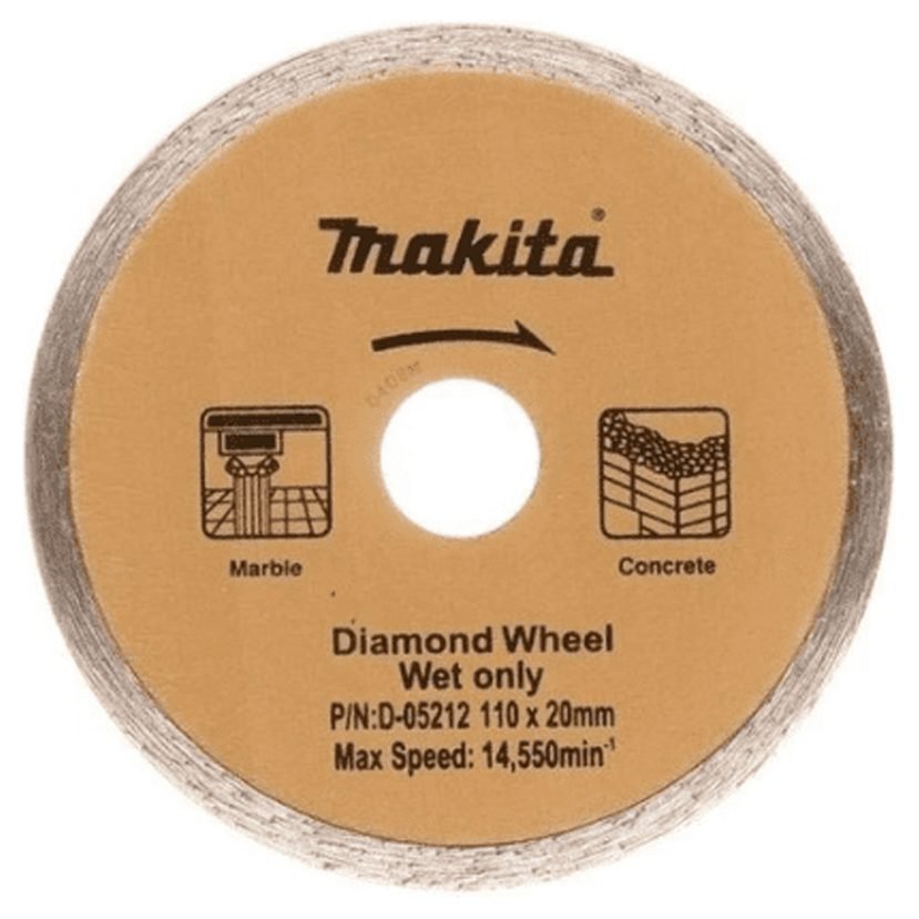 Makita Makita D-05212 Diamond Cutting Disc Continuous Rim 4" (Wet), Power Tools Grinders & Polishers — Southend Philippines