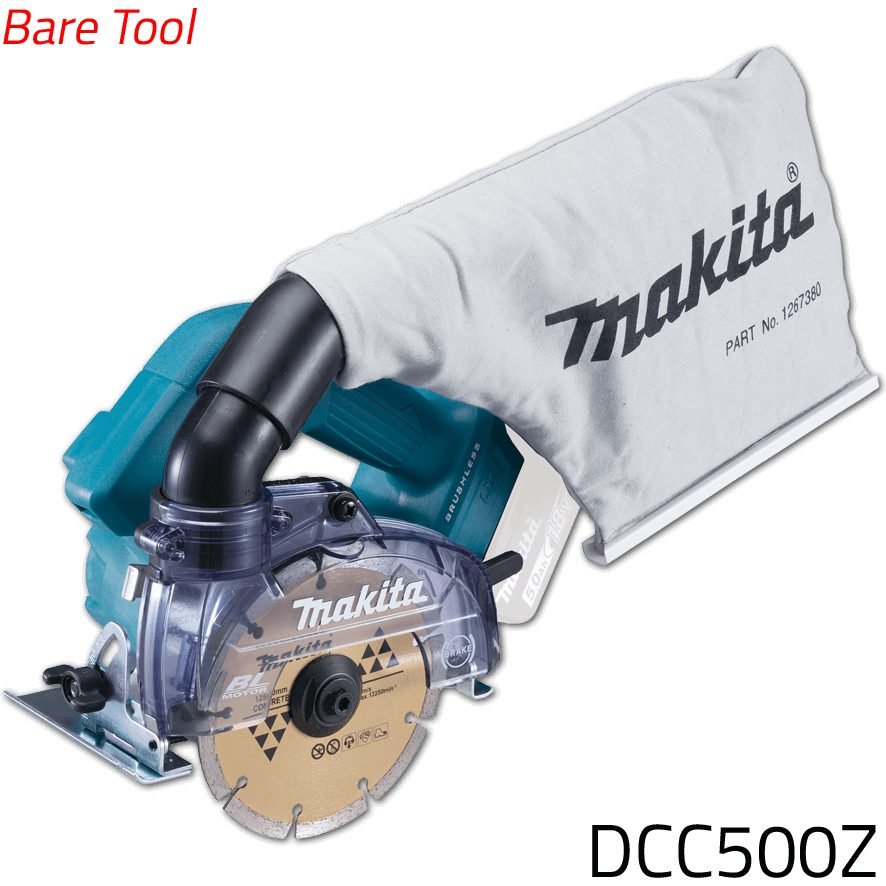 Makita Makita DCC500Z 18V 5" Cordless Concrete Cutter With Dust Extraction (LXT, Power Tools Concrete & Masonry Tools — South