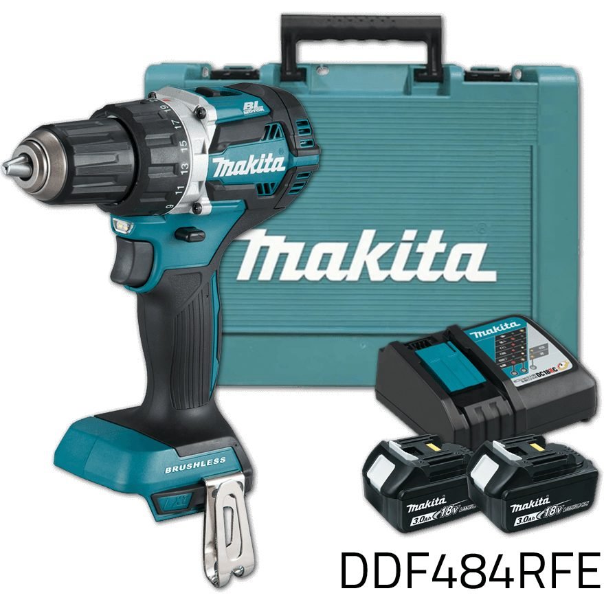 Makita Makita DDF484RFE 18V Cordless Brushless Drill - Driver (LXT) [Kit}, Power Tools Sanders — Southend Philippines