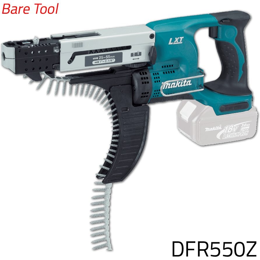 Makita Makita DFR550Z 18V 55mm Cordless Auto Feed Screwdriver [Bare] (LXT), Power Tools Drills & Drivers — Southend Philippin