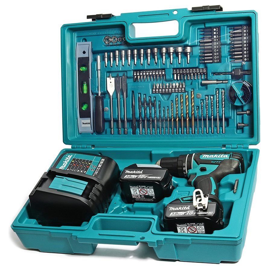 Makita DHP482SFX7 Li-Ion Cordless Hammer Driver Drill 18V 13MM With Acce