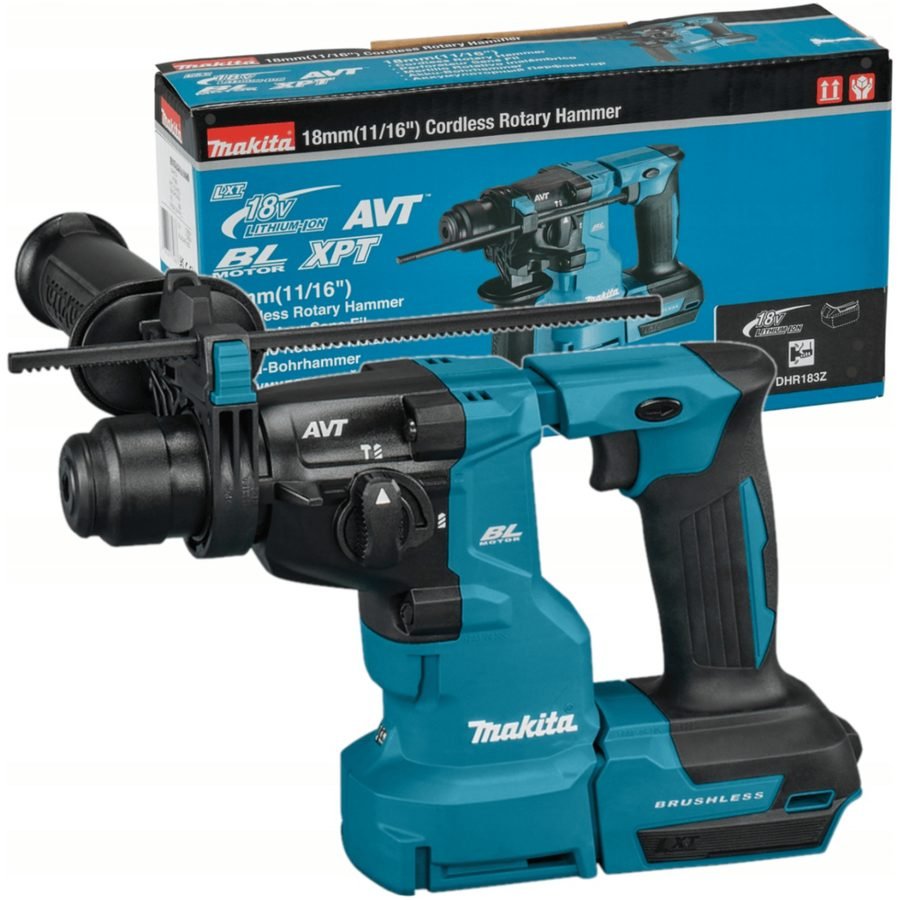 Makita Makita DHR183Z 18V 18mm Cordless SDS-PLUS Rotary Hammer (LXT) [Bare], Power Tools Rotary & Demolition Hammers — Southe