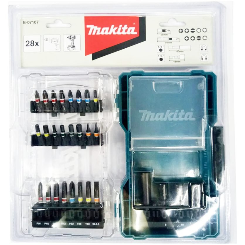 Makita E-07107 Electric Screwdriver Mixed Bit Set 28Pcs