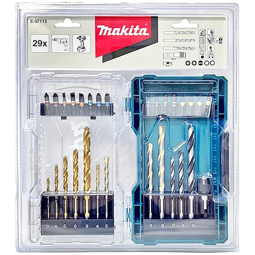 Makita E-07113 Combination Screw And Drill Bit Set 29Pcs