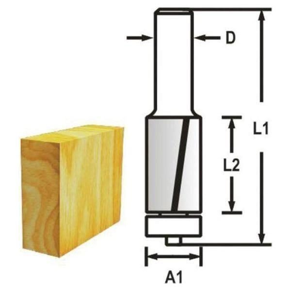 Makita Makita Flush Trim Bit / Straight Router Bit With Bearing, Power Tools Bits, Blades & Discs — Southend Philippines