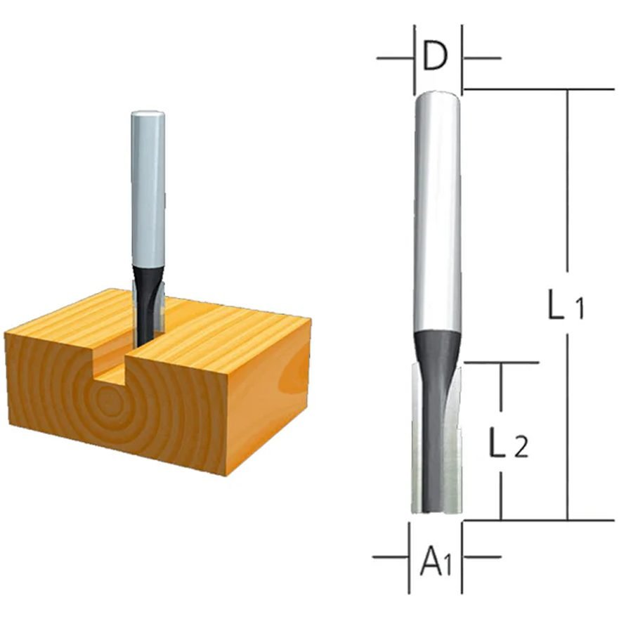 Makita Makita High Speed Steel Straight Router Bit (HSS), Power Tools Bits, Blades & Discs — Southend Philippines