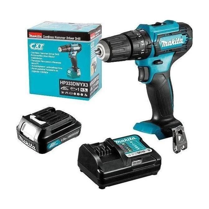 Makita Makita HP333DWYX3 12V Cordless Hammer Drill 10mm (CXT) [Kit], Power Tools Drills & Drivers — Southend Philippines